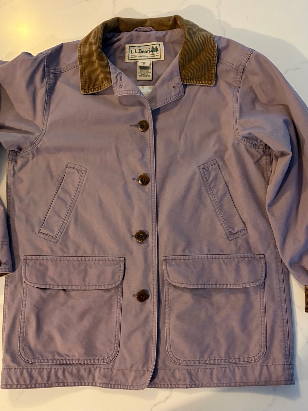 VTG. LL Bean Medium Pet. Adirondack Barn Chore Jacket Lavender Like New